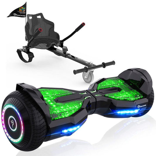 Evercross Balance Scooter »EVERCROSS 65 Zoll Hoverboards mit Sitz App-fähige Bluetooth Hoverboards Go Kart mit 3 Pedallichter Self Balance Scooter Geburtstag Kinder Erwachsene«