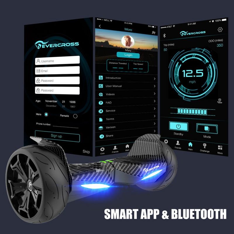 Evercross Balance Scooter »EVERCROSS 85 Hoverboards Offroad All Terrain Self Balancing Scooter App-fähige Bluetooth Hoverboards Hover Boards für Kinder Jugendliche Erwachsene«